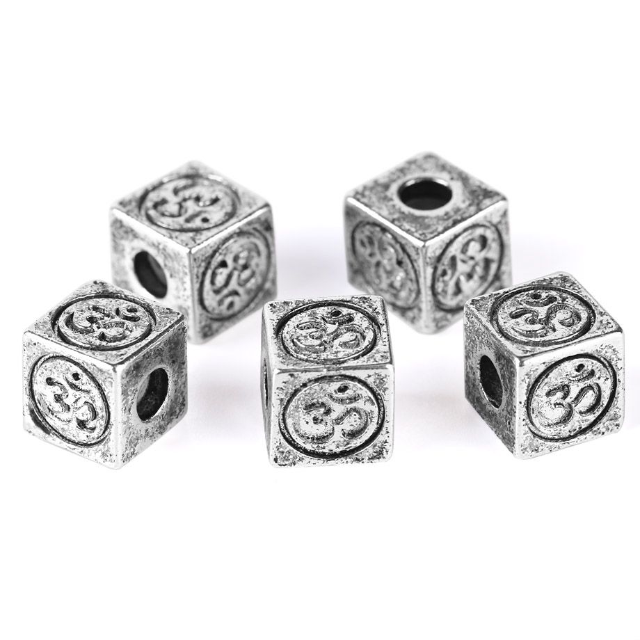 hot 5pcs retro Tibetan silver big hole beads fit Charm European Bracelet