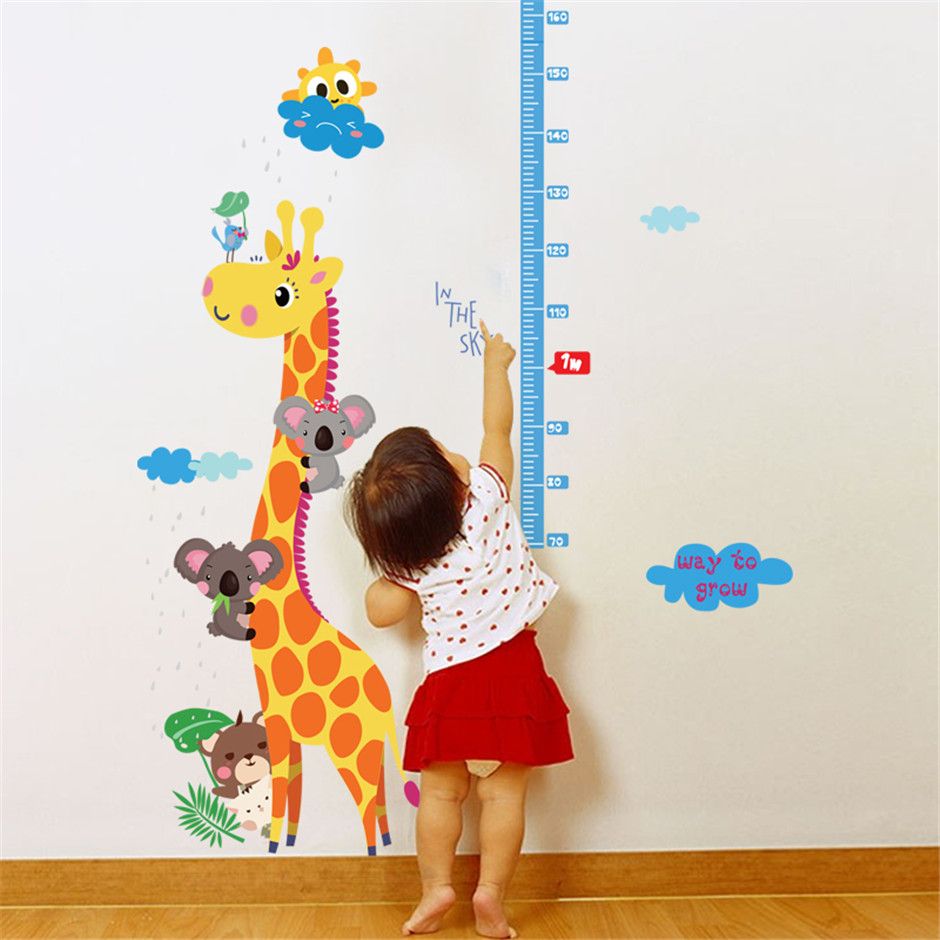 Eco Removable Giraffe Height Measure Ruler Wall Sticker Removable Eco Removable Giraffe Height Measure Ruler Wall Sticker Removable