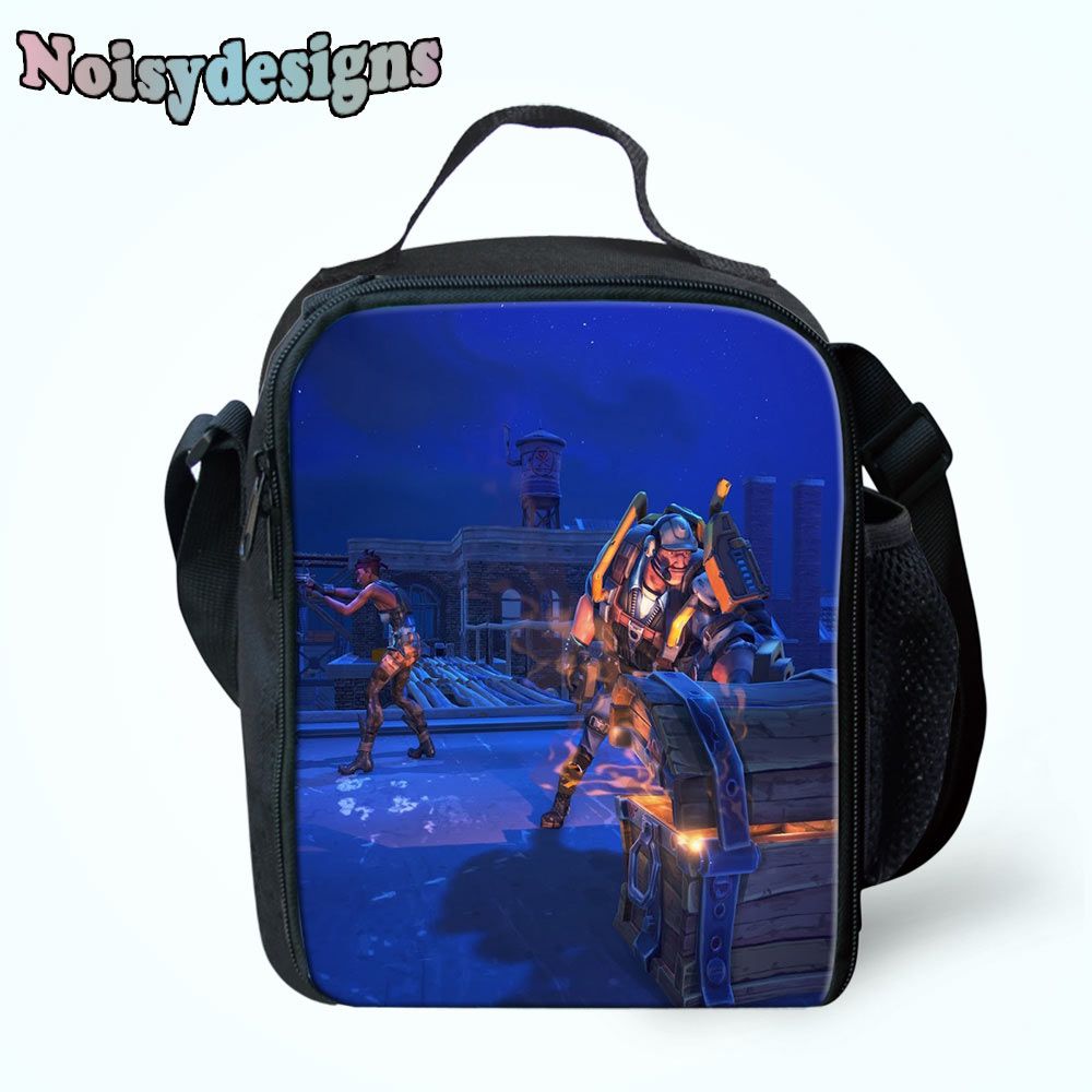 noisydesigns hot sale game fortnite printing lunch bags 3d print thermal lunch box insulated bag for school picnic retail designer purses satchel bags from - fortnite thermal