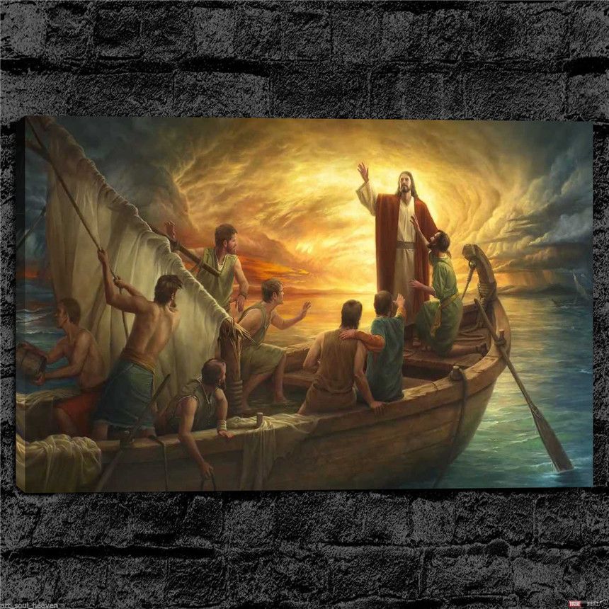 2022 Jesus  Calms The Storm Home Decor HD Printed Modern 