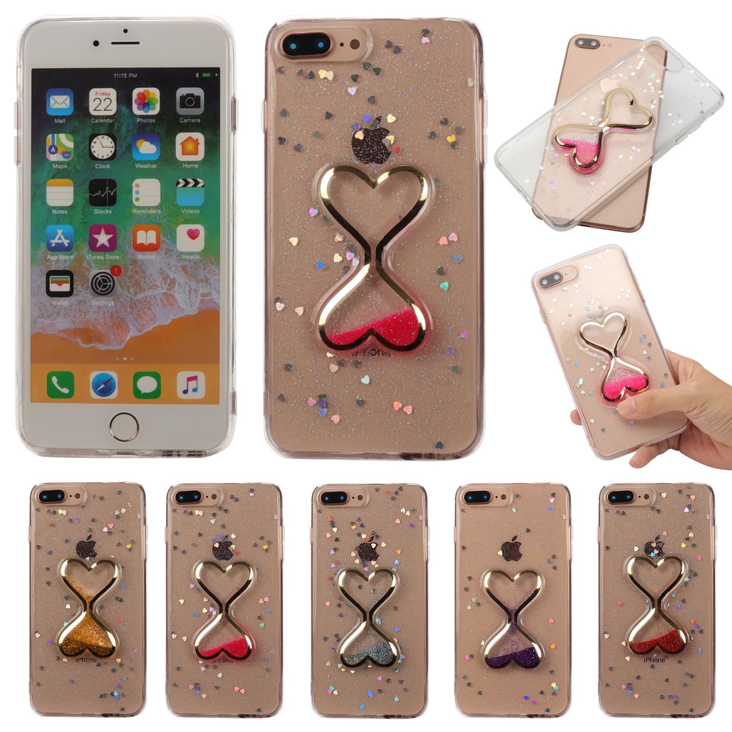 Creative 3D Time Hourglass Liquid Quicksand Glitter TPU Phone Case Creative 3D Time Hourglass Liquid Quicksand Glitter TPU Phone Case for IPhone X 5 5S SE 6 6s Plus 7 8 Plus IPhone X Case IPhone 8 Case IPhone 7 Case line