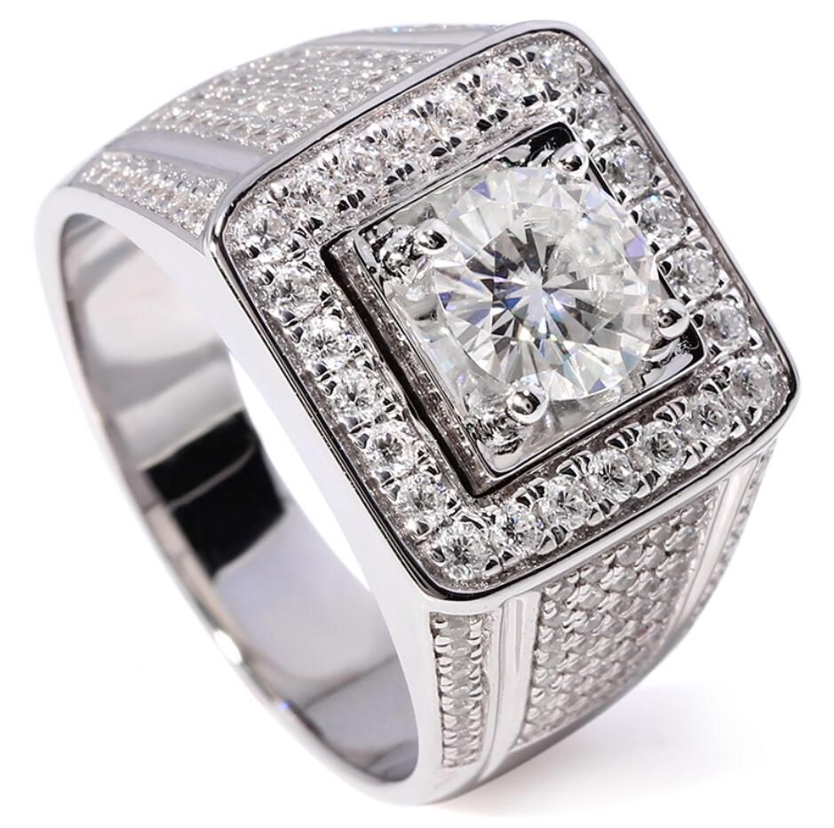 Fashion Luxury Full Crystal Big Stone AAA Cubic Zirconia Ring For Men ...