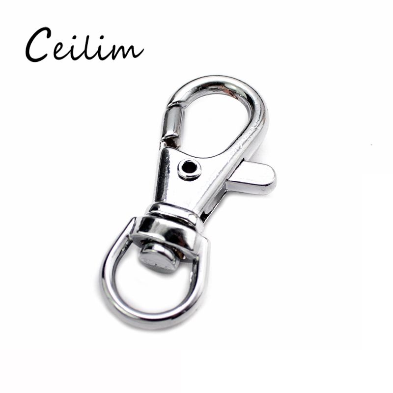 2020 New DIY Trigger Snap Lobster Clasp Hook Keychain Simple Silver
