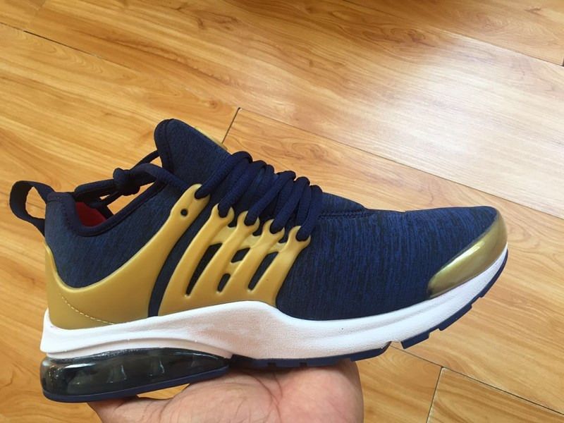 blue and gold tennis shoes