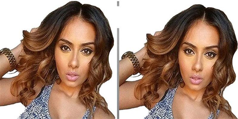 1b 27 Ombre Brazilian Short Bob Human Hair Wigs 130 Density Body