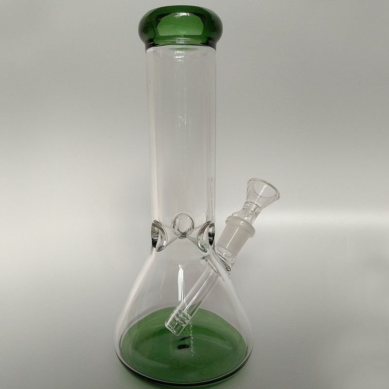 2019 Glass Bong Dab Rig Water Pipe Hookah Ice Catcher Green Big Beaker