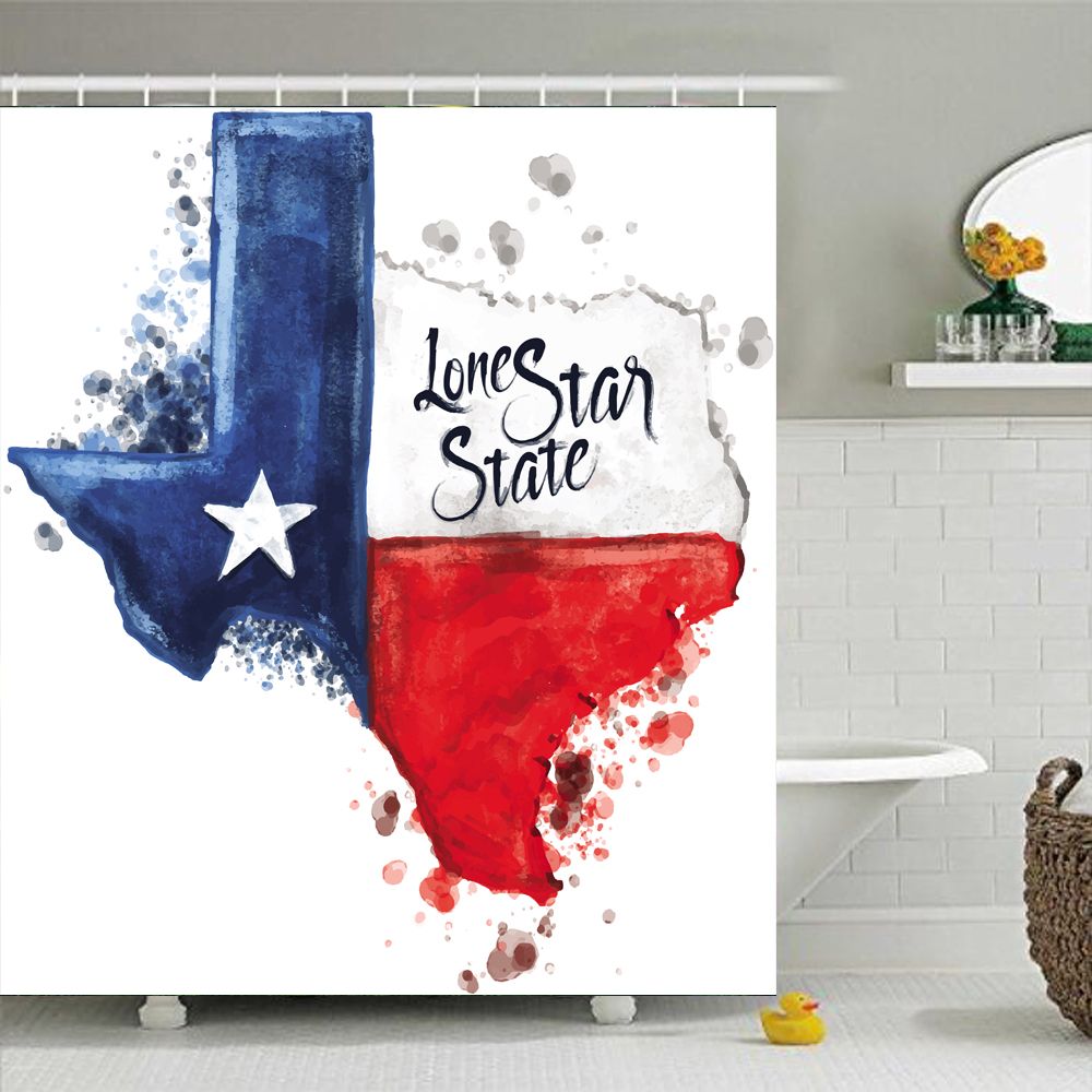 2018 Modern Fashion Western Texas Star Shower Curtain Waterproof 2018 Modern Fashion Western Texas Star Shower Curtain Waterproof Polyester Bath Rings Included From Icelly 36 04 Dhgate Com