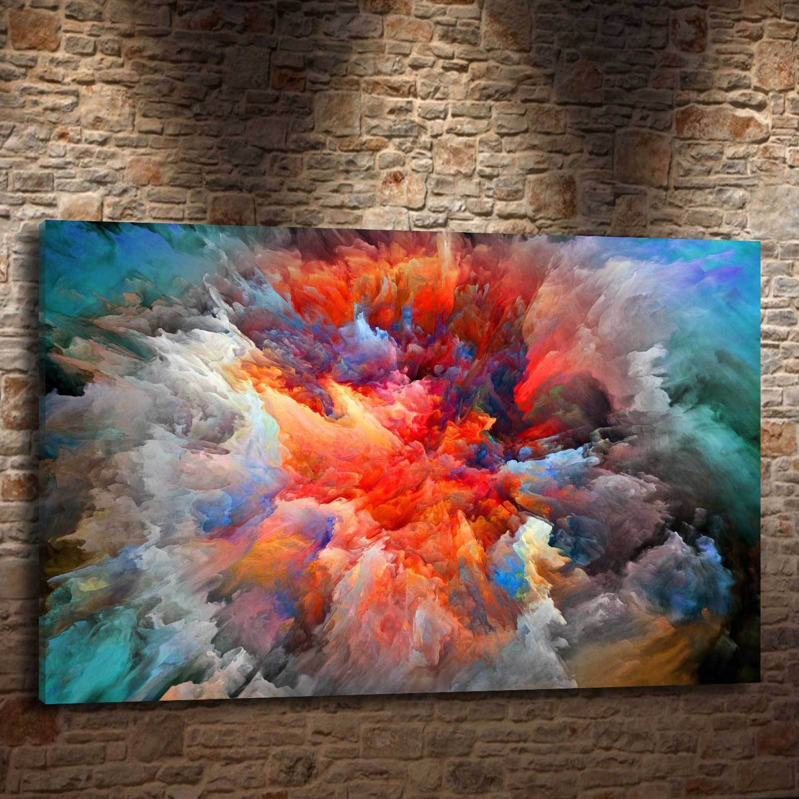 2019 Abstract Colorful Clouds Art 24x36inch,Modern Abstract Canvas Oil