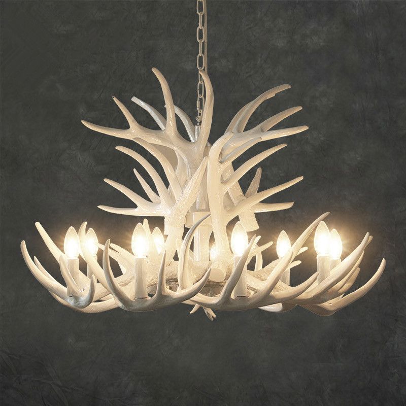 Antlers Resin Chandelier Lamp Modern Led Antler Re Antlers Resin Chandelier Lamp Modern Led Antler Re Chandeliers E14 Vintage Lights Novelty Lighting Sphere Rectangle