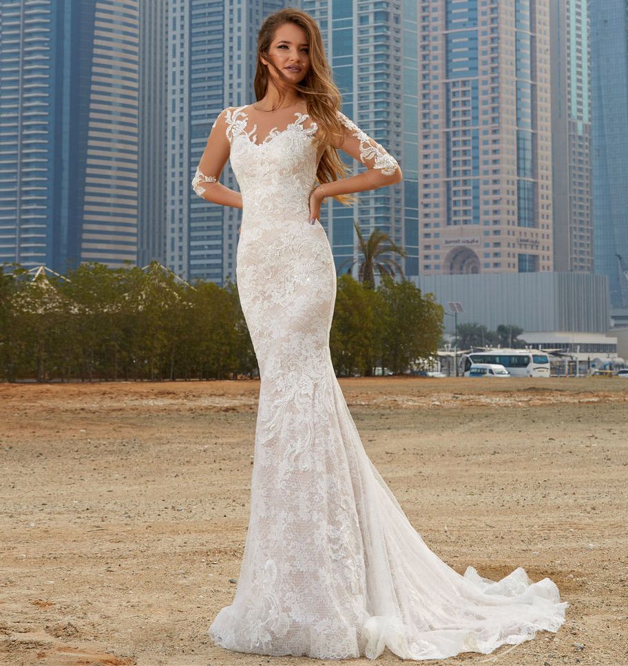 trumpet wedding gown