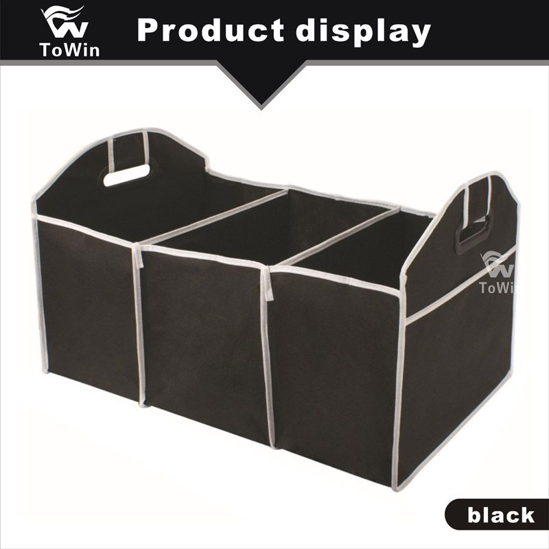 Non Woven Car Trunk Storage Container Bag High Capacity Black Color Storages Box Toy Top Quality