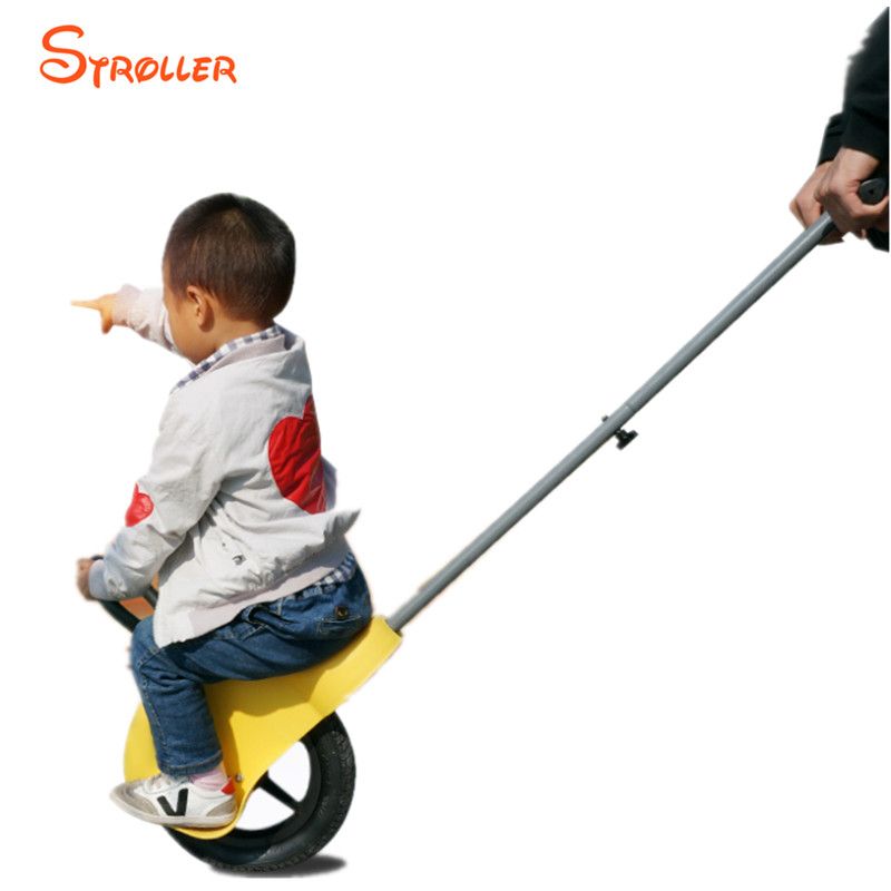 2020 Single Wheel Kids Strollers Parent Handle Pneumatic Tyre Unicycle