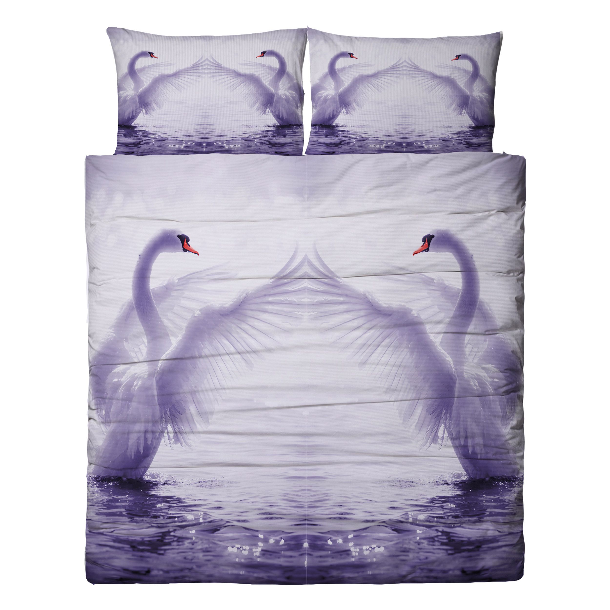 Novelty Gift White Swan Pattern Bedding Set Duvet Quilt Cover With 2 Novelty Gift White Swan Pattern Bedding Set Duvet Quilt Cover With 2 Pillowcase Twin Full Queen King Size Double Sets From Shanlate