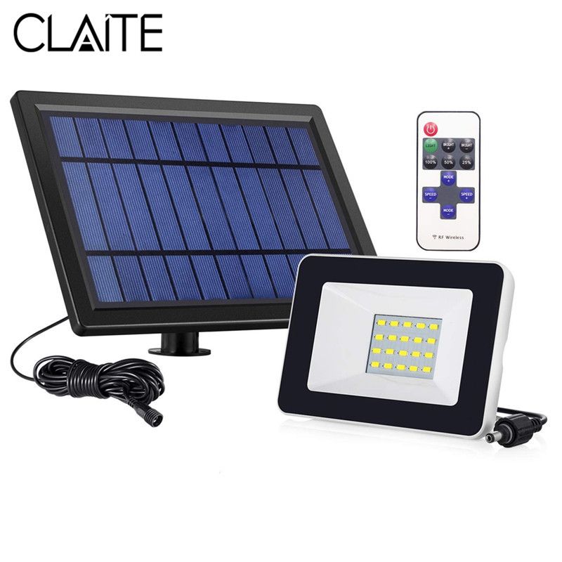 Claite Solar Led Flood Light Rf Remote Control Outdoor Waterproof 21 Claite Solar Led Flood Light Rf Remote Control Outdoor Waterproof 21 Wall Lamp For Garden Landscape Fixture