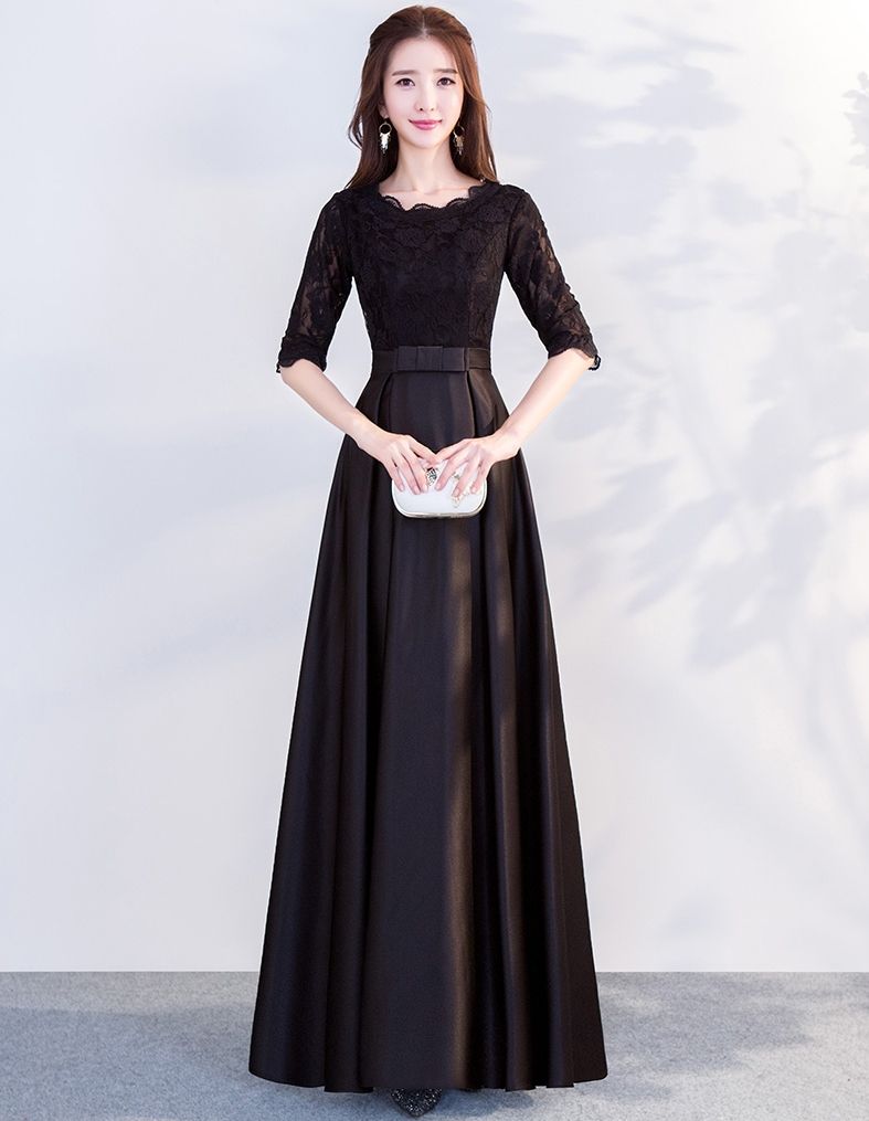 long black modest dress