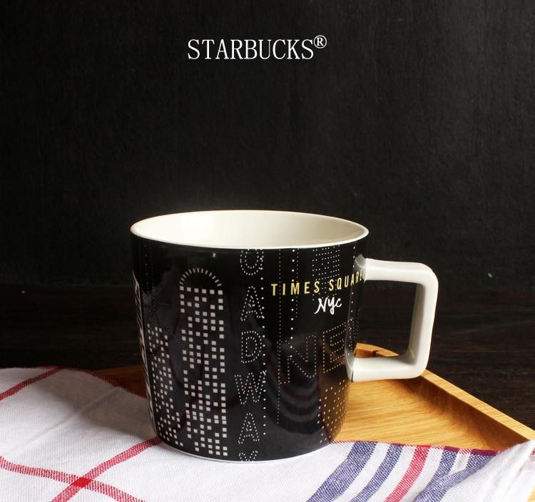classic black starbucks new york time square city mug coffee cup