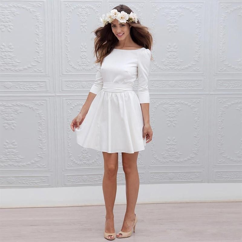 white wedding party dress