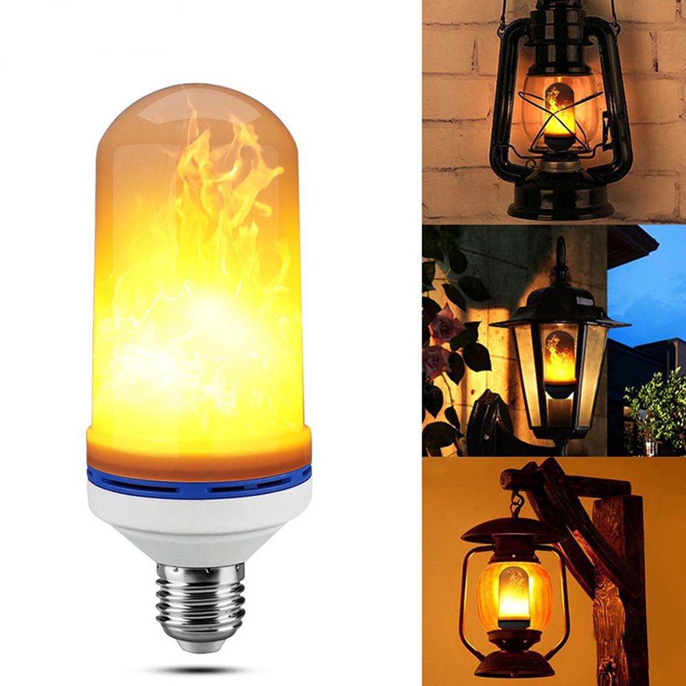 E27 6w Led Flame Effect Fire Light Bulbs Flickering Emulation E27 6w Led Flame Effect Fire Light Bulbs Flickering Emulation Decorative Lamps Simulated Vintage Bulb For Club Bar Bedroom Full Spectrum