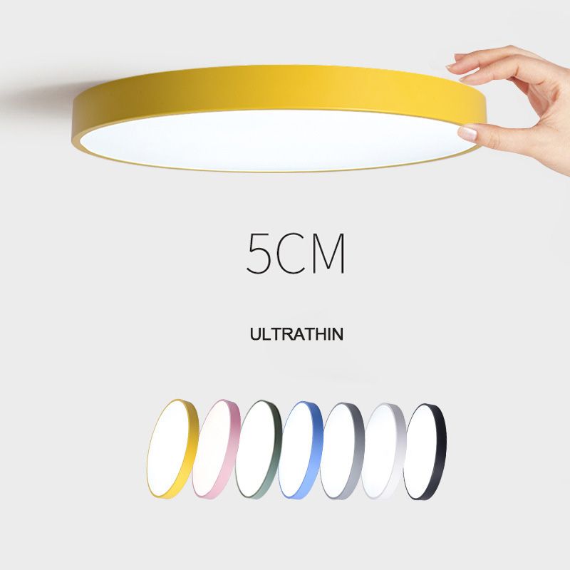 2019 Ultra Thin Creative Colored Circular Led Ceiling Lamp Ultra Thin Creative Colored Circular Led Ceiling Lamp Children S Room Lighting Lights Kindergarten Exhibition Hall