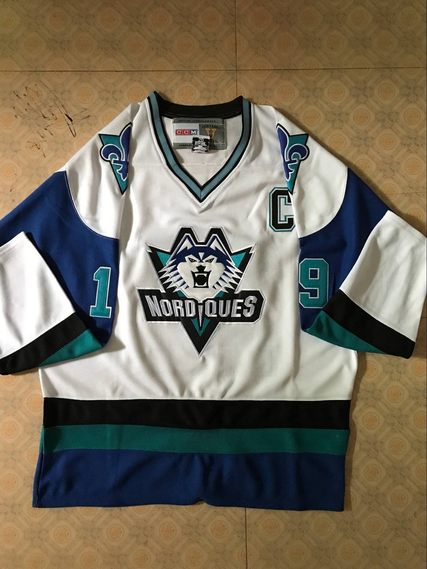 2019 Quebec Nordiques Joe Sakic White Hockey Jersey Stitched Customized