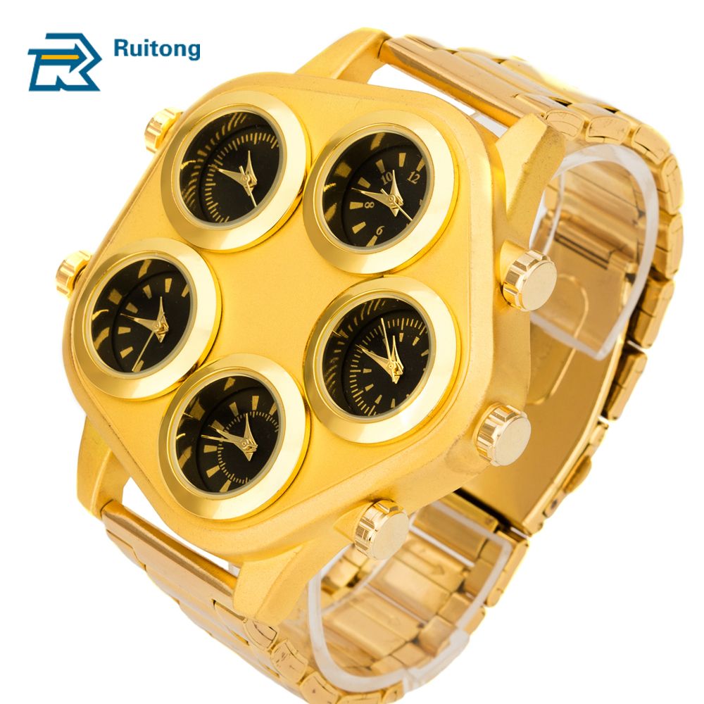 VFSKN Mens Big Face Fashion Stainless Steel Luxury Watches Super Large