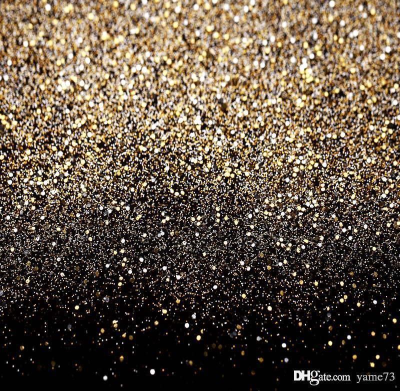 2018 5x7ft vinyl glitter black gold dots photography discount white christmas lights