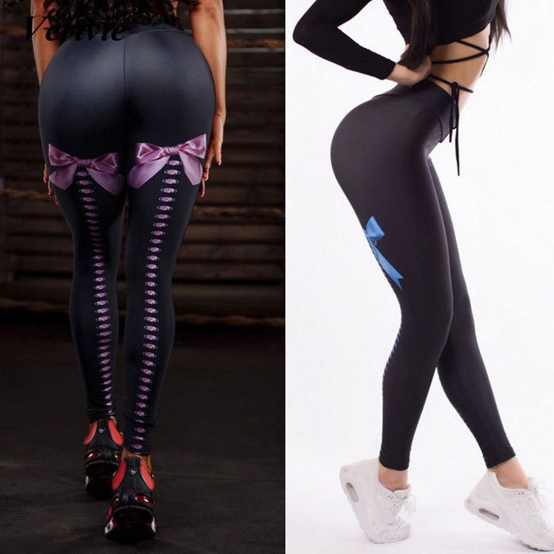 Sexy Women Hot Yoga Pants Sport Leggings Purple Fitness Gym Leggings