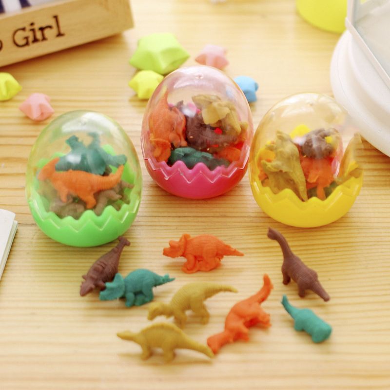 Best Novel Mini Dinosaur Egg Eraser Color Dinosaur Erasers Students