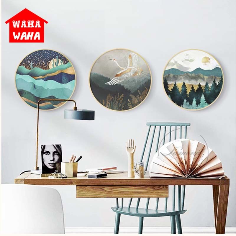 Solid Wood Circular Frame For Canvas Painting Picture Factory Provide Diy Wall Photo Wooden Clock Home Decorative