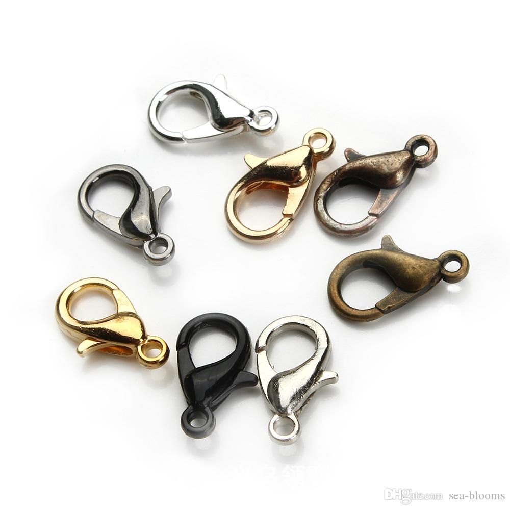 Split Key Ring Keychain Eye Screw Pin Top Drilled Lobster Clasp Hook Craft DIY