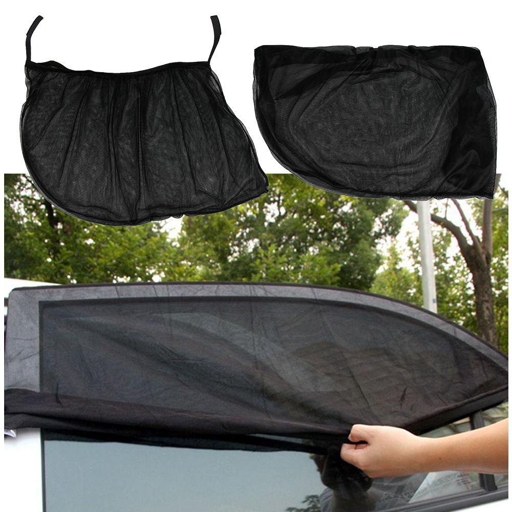2Pcs Car Auto Window Side Parasol UV Protection Cover Visor Protector Mesh 2017