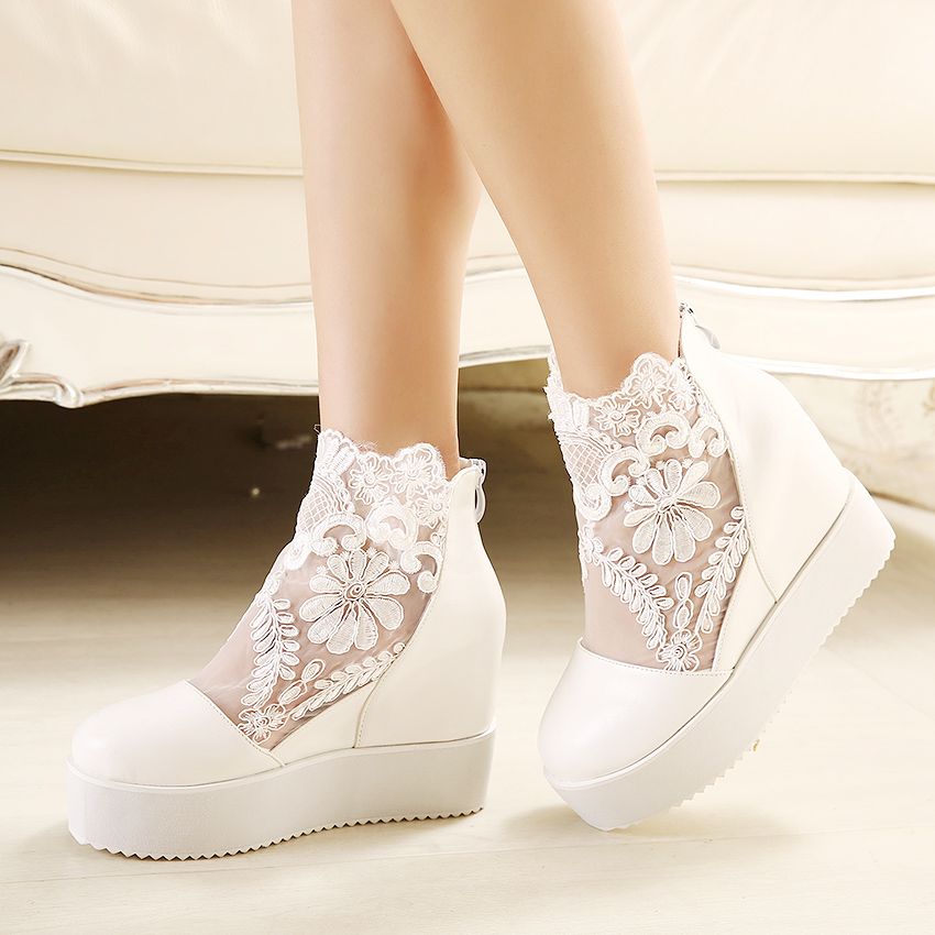 Fall Winter Lace Wedding Shoes Bridal Boots Bridal Shoes