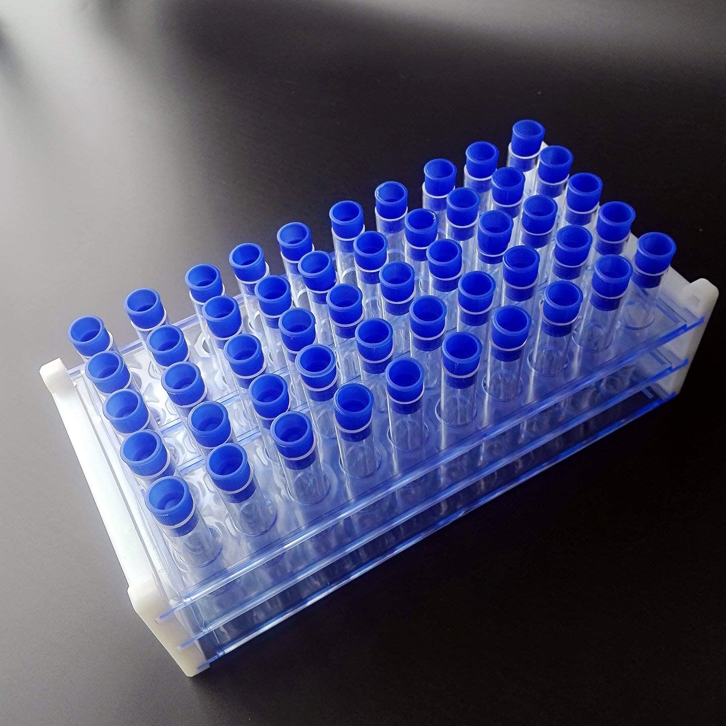 2021 12x75 Mm Test Tubes + Tube Rack , Clear Plastic Test Tube Set With