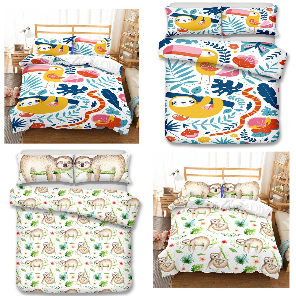 Kids Bedding Sets Cartoon Sloths Duvet Covers Pillow Case Twin Size Kids Bedding Sets Cartoon Sloths Duvet Covers Pillow Case Twin Size All C Vintage California King From Molahome 51 69 Dhgate Com