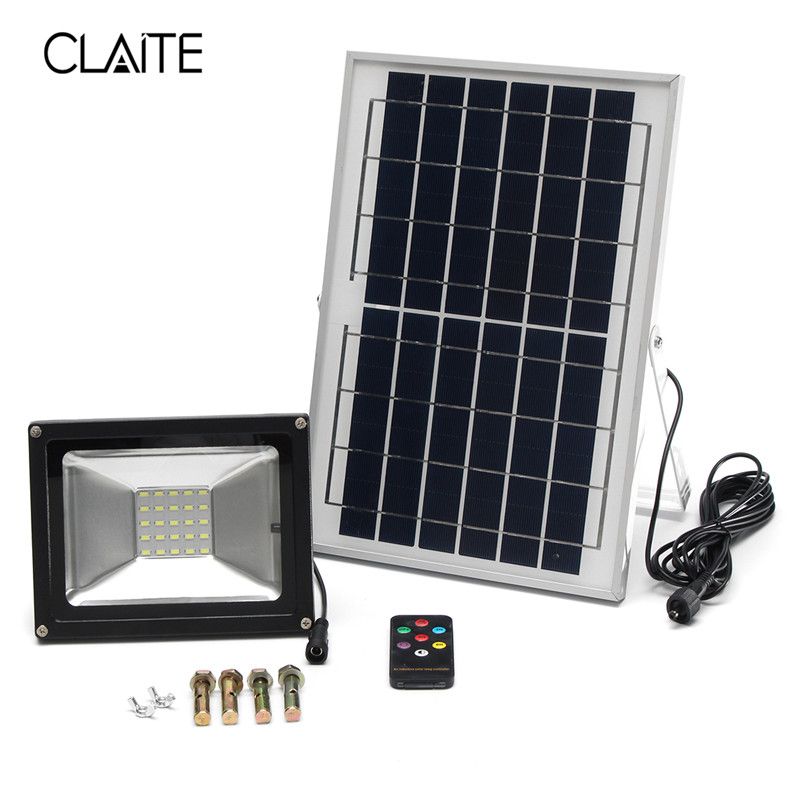 Claite 10w Solar Garden Light Pir Motion Sensor Wireless Remote Claite 10w Solar Garden Light Pir Motion Sensor Wireless Remote Control Led Floodlight Waterproof Lamp With Panel Floods Outdoor Flood
