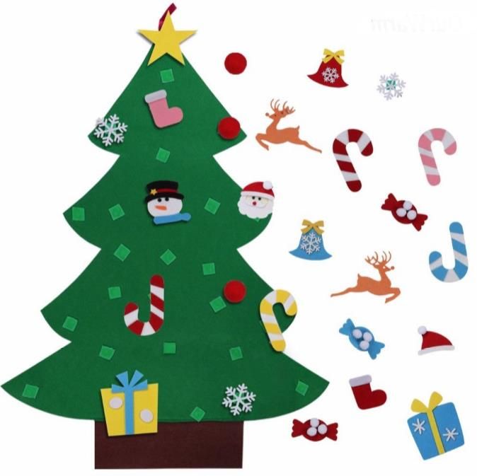 diy felt christmas tree decorations door wall hanging new year tree with drop ornaments event party supplies home christmas ornaments home decor christmas - Felt Christmas Ornaments diy felt christmas tree decorations door wall hanging new year tree with drop ornaments event party supplies home christmas ornaments home decor christmas - Felt Christmas Ornaments