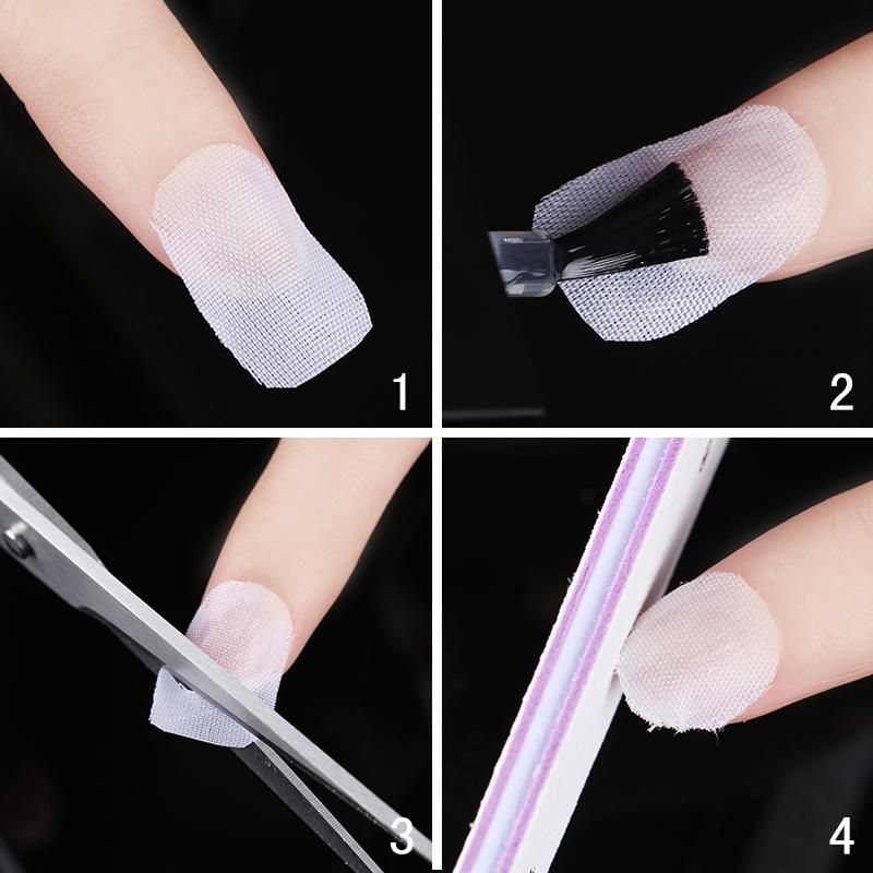 1Roll 3*100cm White Fiberglass Nail Wrap Reinforce Strong Nail