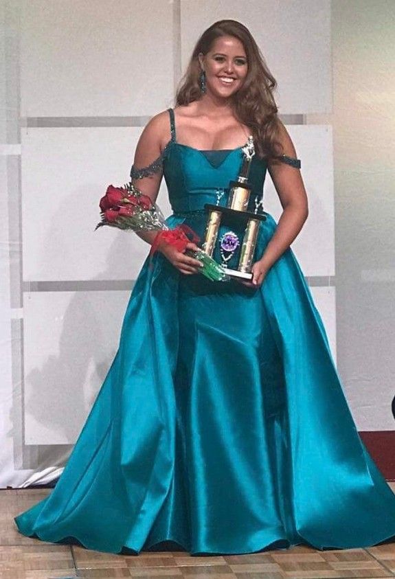 dark teal formal dress