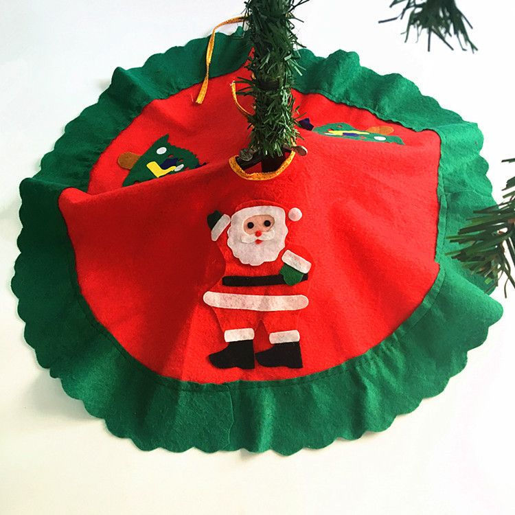 Wavy Ruffled Three Decals Christmas Tree Skirt 60 Cm Santa Claus With Two Trees Christmas Apron Christmas Tree Decoration Christmas Door Decorations Wavy Ruffled Three Decals Christmas Tree Skirt 60 Cm Santa Claus With Two Trees Christmas Apron Christmas Tree Decoration Christmas Door Decorations
