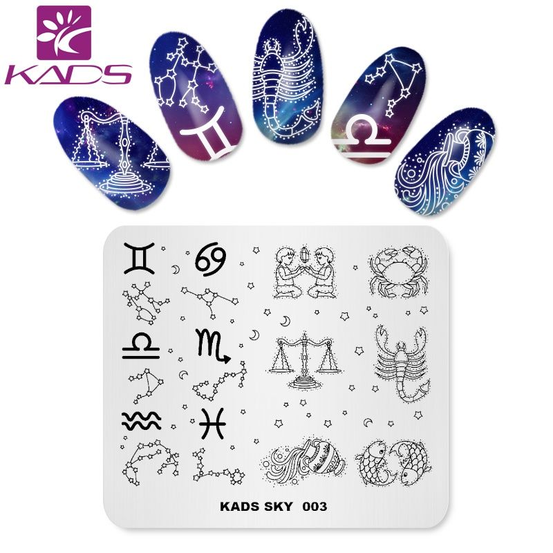KADS Contemporary Introduction Sky 003 Style and design Unique Constellation Habit Print Stencil Nail Stamping Plate For Do it yourself Nail Artwork Decoration picture regarding Printable Nail Art named KADS Clean Introduction Sky 003 Style and design Different Constellation Routine Print Stencil Nail Stamping Plate For Do it yourself Nail Artwork Decoration