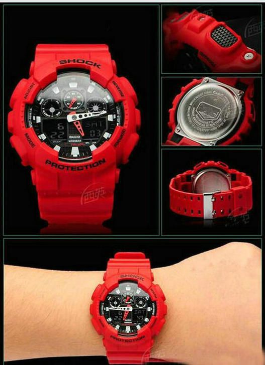 red sports watch