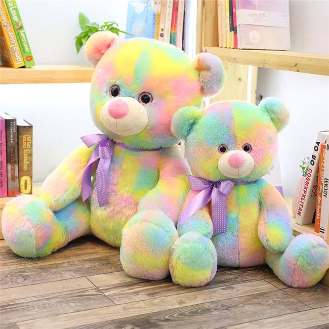 2019 demishop stuffed rainbow bear toy cute toys creative boys girls rainbowbear