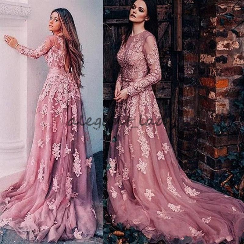 long sleeve reception dress