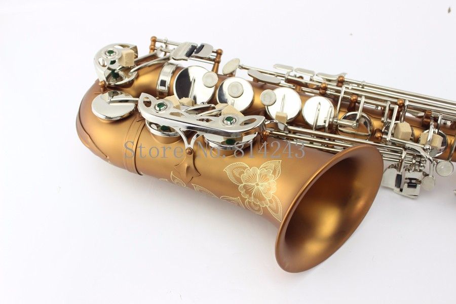 New Professional Nickel Plated Coffee Brass Plated Alto Saxophone Eb
