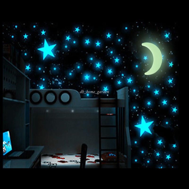 Bag Star Moon Glowing In The Dark Sticker Lighting Night Art Bag Star Moon Glowing In The Dark Sticker Lighting Night Art Stickers 2018 Best Home Decor Wall Decals From Dh Garden