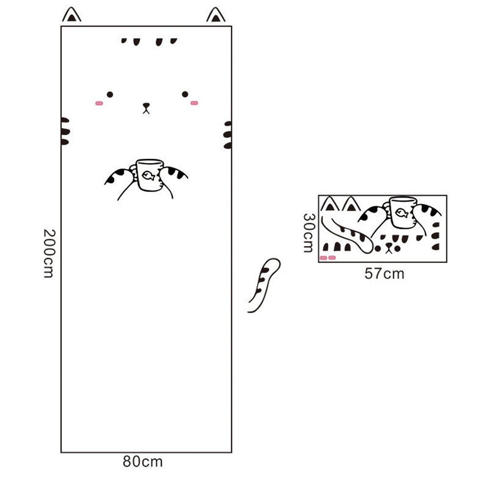 Großhandel 57x30 Cm 1 Stücke Cartoon Niedlichen Tier Katze Tür Aufkleber Wandtattoos Für Kinderzimmer Dekoration Wandaufkleber Wohnkultur Von Cansou