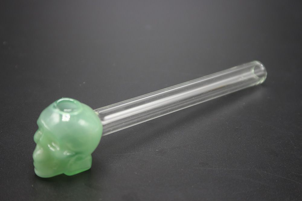 2020 Great Cheap Colorful Pyrex Glass Oil Burner Bubbler Skull Colored