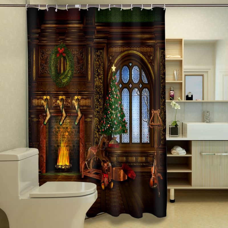 2018 New 3d Shower Curtains Door Wall Pattern Waterproof 2018 New 3d Shower Curtains Door Wall Pattern Waterproof Fabric Bathroom Washable Bath Curtain S From Sophine11