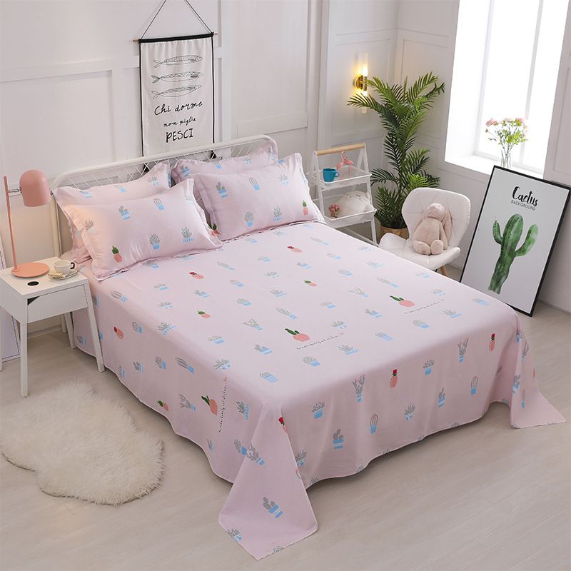 2019 Pink Print Flat Sheet Bed Linens 100 Cotton Bedsheets Twin 2019 Pink Print Flat Sheet Bed Linens 100 Cotton Bedsheets Twin Full Queen Size Cover Home Textile From Pureairr 50 65 Dhgate Com
