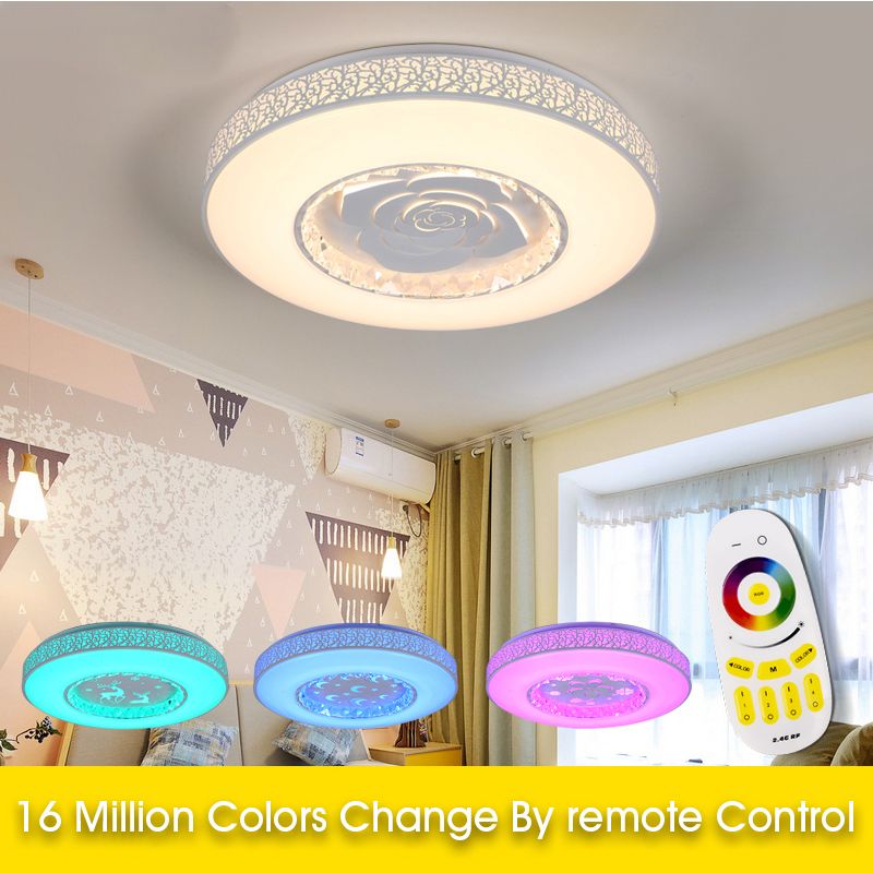 2019 Modern Led Ceiling Lights Rgb Dimmable 36w Remote Control Light 2019 Modern Led Ceiling Lights Rgb Dimmable 36w Remote Control Light Colors And Brightness Foyer Bedroom Smart Lamp From Dpgkevinfan